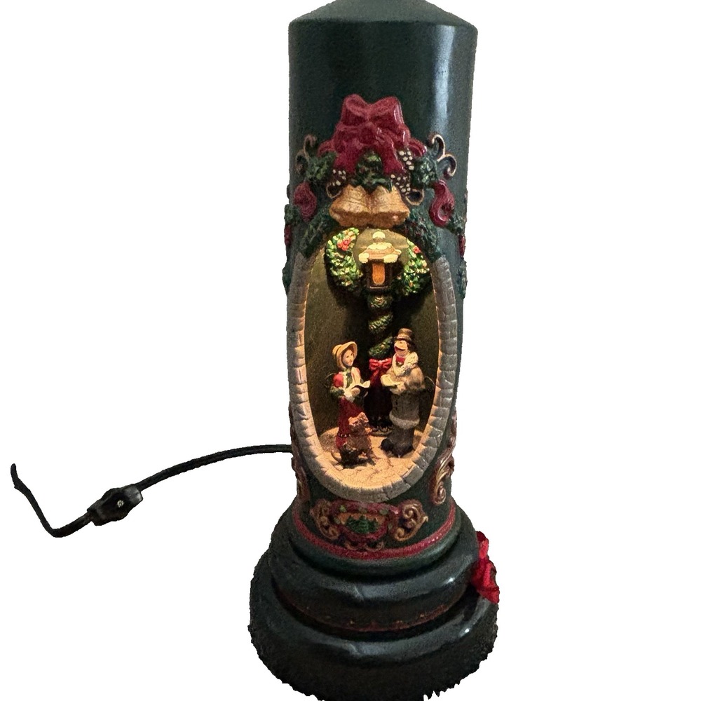 Vintage Holiday Creations 1995 Blowmold Light Up Diorama Christmas Carolers‎ 15"